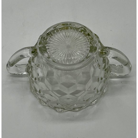 Vintage Jeanette "Cube" Clear Open Sugar - Picture 3 of 3